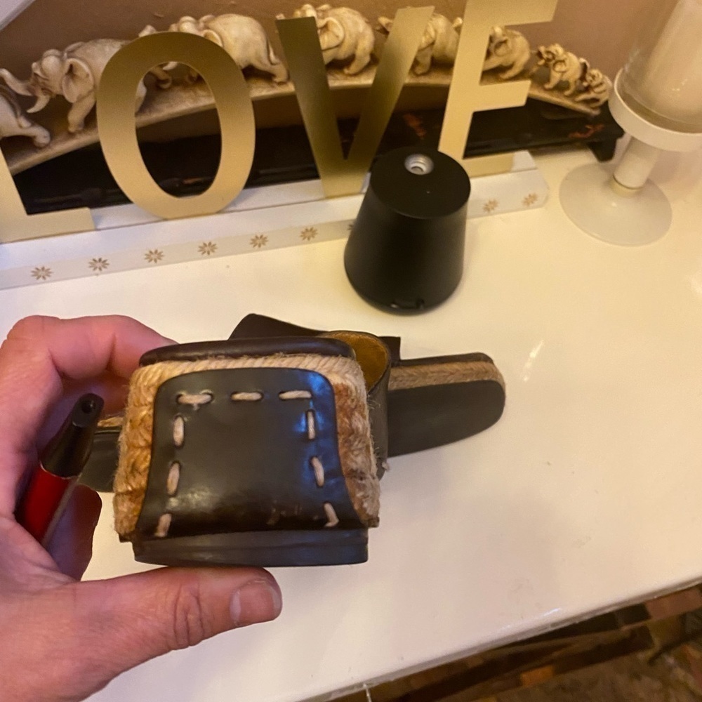 Yves Saint Laurent brown leather espadrille mules.  Size 7 - Picture 5 of 10